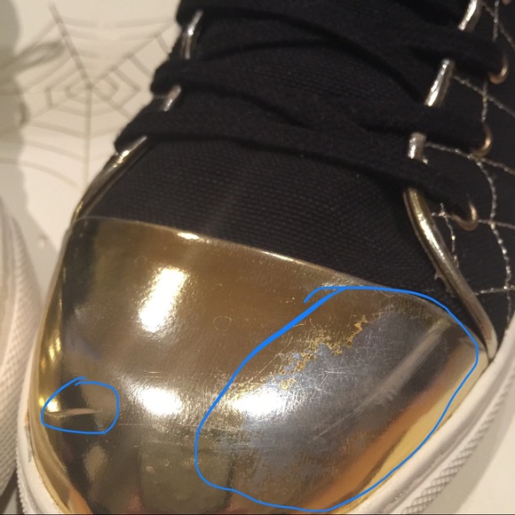 Charlotte Olympia BlackGold Web High Tops Sneakers - Picture 13 of 16